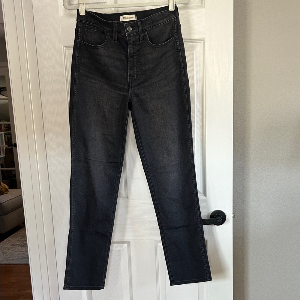 Madewell Women's Dark Grey Roadtripper Stovepipe Jeans